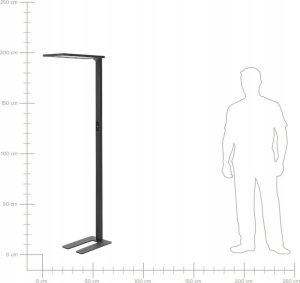 Lampa podłogowa Beliani Lampa podłogowa LED metalowa czarna ORION 8