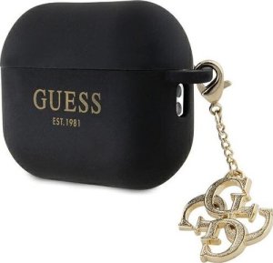 Guess Guess GUAP2LECG4K AirPods Pro 2 cover czarny/black Liquid Silicone Glitter Triangle Charm NoSize 1