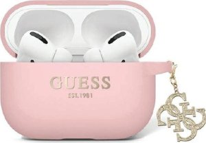 Guess Guess GUAP2LECG4P AirPods Pro 2 cover różowy/pink Liquid Silicone Glitter Triangle Charm NoSize 1