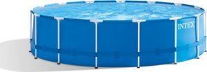 Intex Intex Metal Frame Pool Set with Filter Pump, Safety Ladder, Ground Cloth, Cover Blue, Age 6+, 457x122 cm one size 4