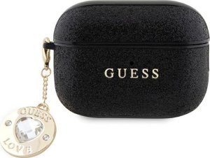 Guess Guess GUAP2PGEHCDK AirPods Pro 2 cover czarny/black Fixed Glitter Heart Diamond Charm NoSize 1