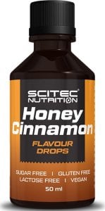 SCI+TEC SCITEC Flavour Drops 50ml AROMAT SMAKOWY Honey Cinnamon 1