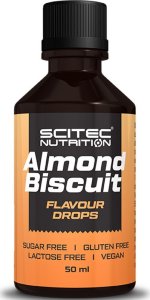 SCI+TEC SCITEC Flavour Drops 50ml AROMAT SMAKOWY Almond Biscuit 1