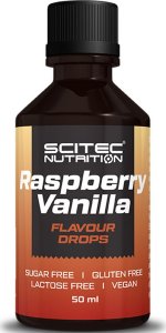 SCI+TEC SCITEC Flavour Drops 50ml AROMAT SMAKOWY Raspberry Vanilia 1