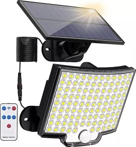 Ścienna lampa solarna LF-2501B 30W pilot, czujnik ruchu i zmierzchu Ścienna lampa solarna LF-2501B 30W pilot, czujnik ruchu i zmierzchu 1