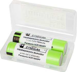 Blow 85-615# Akumulator 18650 li-ion 2900mah 3,6v 2szt panasonic+box na dwa akumulatory 1