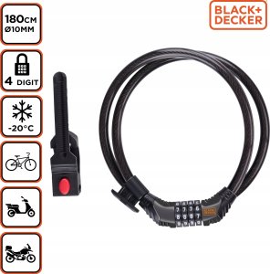Black+Decker ZAPIĘCIE ROWEROWE LINKA NA SZYFR 10x1800MM Z UCHWYTEM BLACK+ DECKER 4