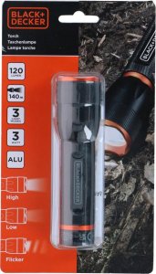 Latarka Black+Decker LATARKA TAKTYCZNA ALUMINIOWA 3W 120LUMENÓW BLACK + DECKER 3