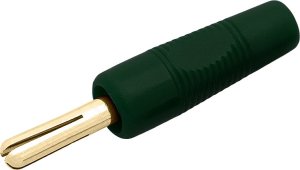 Adapter AV Blow 8443#                Wtyk banan przykręcany zielony 44mm złoty hq 1