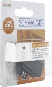 Adapter AV Schwaiger Schwaiger TST4215533 zmieniacz płci / kabli TAE-F RJ-45 Czarny 1