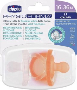 Chicco PhysioForma Luxe smoczek silikonowy uspokajający 16-36m Pomarańczowy 2szt. 1