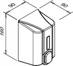 Dozownik do mydła FANECO Dozownik mydła w płynie naścienny Faneco 0,5l biały 3