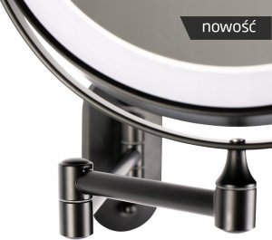 Lustro FANECO Lustro hotelowe łazienkowe Como LED CZARNE NOWOŚĆ 3