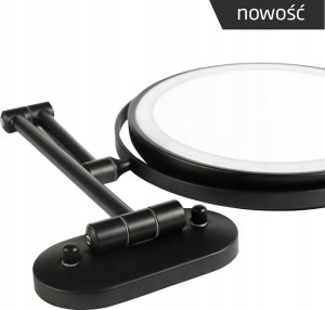 Lustro FANECO Lustro hotelowe łazienkowe Como LED CZARNE NOWOŚĆ 4