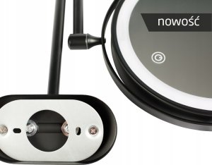 Lustro FANECO Lustro hotelowe łazienkowe Como LED CZARNE NOWOŚĆ 5