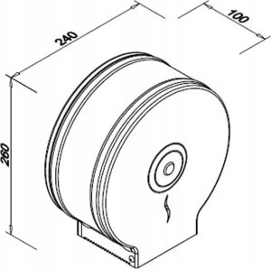 FANECO Pojemnik na papier toaletowy HIT czarny ze stali 3