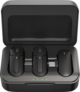 Mikrofon Medialove Mikrofony bezprzewodowe krawatowe K83 + powerbank 4