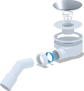 LOW SIPHON FOR SHOWER TRAY 90MM CHROME 2