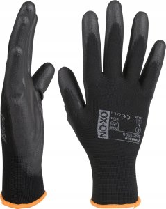 OX-ON handske Black Flex - Finger Coated, str. 9 2