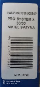 Zabi WKÅADKA SYMETRYCZNA NIKIEL SATYNA 30/30 PRO SYSTEM PUDEÅKO 2