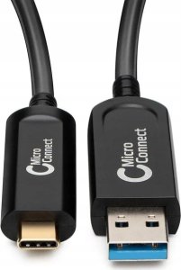 Kabel USB MicroConnect USB-A - USB-C 20 m Czarny (MC-USB3.2CA20OP) 2