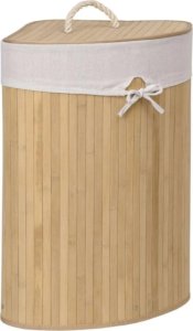 Kosz na pranie, na bieliznę bambusowy narożny 60l 3