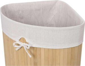 Kosz na pranie, na bieliznę bambusowy narożny 60l 5