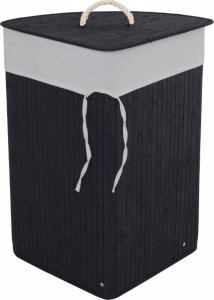 Kosz na pranie, na bieliznę bambusowy narożny 60l 6