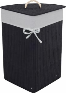 Kosz na pranie, na bieliznę bambusowy narożny 60l 7