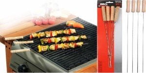 BBQ Szpikulce patyki do szaszłyków z drewnianą rączką BBQ Line  4szt dł. 41,5 cm 1