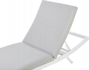 Beliani Leżak ogrodowy jasnoszary AMELIA 3