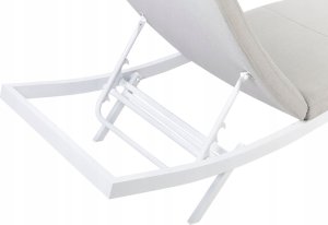 Beliani Leżak ogrodowy jasnoszary AMELIA 4