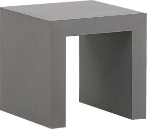 Beliani Zestaw ogrodowy okrągły stół i 4 stołki szary OLBIA/TARANTO 7