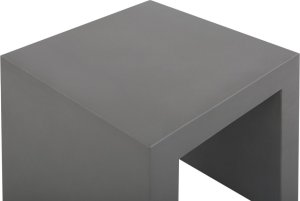 Beliani Zestaw ogrodowy okrągły stół i 4 stołki szary OLBIA/TARANTO 8