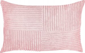 Beliani 2 sztruksowe poduszki 47 x 27 cm różowe MILLET 4