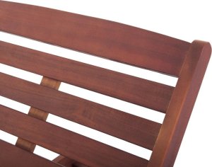 Beliani Leżak ogrodowy drewniany z poduszką niebiesko-beżową TOSCANA 6