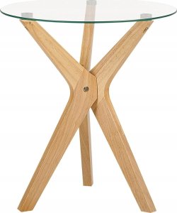 Beliani Zestaw 2 stolików kawowych szklanych jasne drewno VALLEY 4