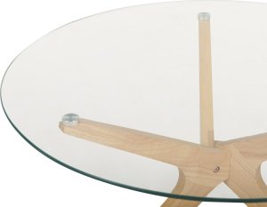 Beliani Zestaw 2 stolików kawowych szklanych jasne drewno VALLEY 8