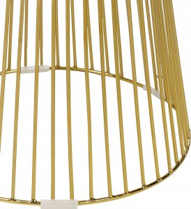 Beliani Stolik pomocniczy biały marmur ze złotym CHEYNES 5