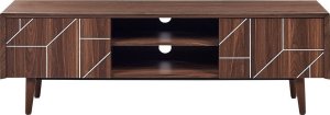 Beliani Szafka RTV ciemne drewno FRANKLIN 3