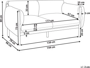 Beliani Sofa ogrodowa 2-osobowa jasnoszara ESPERIA 9