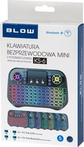 Klawiatura Blow 84-256# Klawiatura bezprzewodowa 2,4ghz+bluetooth miniks-6 +touchpad 6