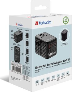 Verbatim Verbatim GaN III Uni.Travel Adap 140W Welt-zu-Welt UTA-10   32125 3