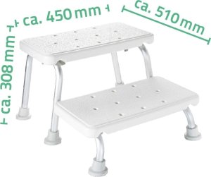 Ridder Taboret drabinka, biały, 150 kg, A0102001 4