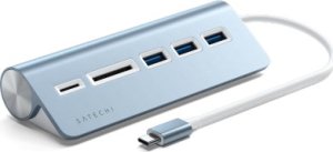 HUB USB Satechi Satechi Aluminium - hub USB-C (czytnik kart micro/SD, 3x USB-A) (blue) [SD] 1