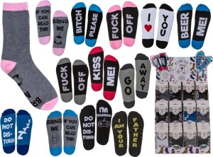 Out of the blue Długie Skarpetki ze Śmiesznym Napisem - I AM YOUR FATHER 3