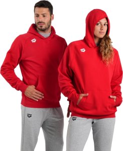 Arena Bluza sportowa z kapturem ocieplana Arena Team Hooded Unisex Sweat Red r.S 1