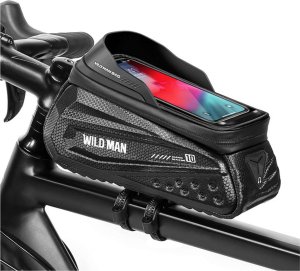 WildMan Sakwa rowerowa Wildman Front Frame Bicycle Bag ES10X uchwyt na ramę kierownicę na telefon 1,2l Czarna 1