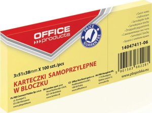 OfficeProducts Karteczki Office Products 38x51mm żółte (3x100) - 1