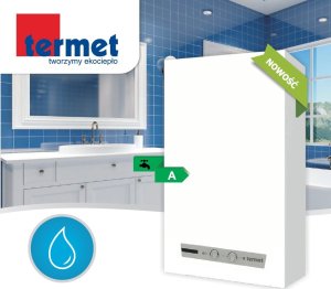 Przepływowy podgrzewacz wody Alkotest WGE3733000000/PL1X / TERMET / TERMAQ ELEKTRONIC ECO / GAZOWY PRZEPŁYWOWY PODGRZEWACZ WODY / TYP GE-24-02 2E-G20 GAZ ZIEMNY 9.1-24.0 KW 2